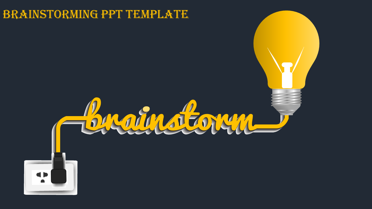Attractive Brainstorming PowerPoint Template and Google Slides